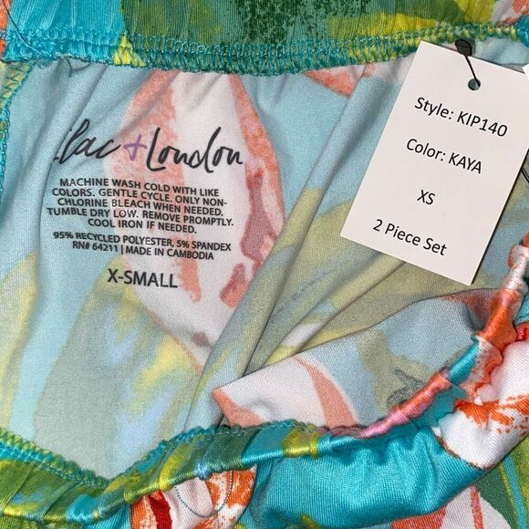 Lilac & London Womens Multicolor 2 Piece Tank Top & Shorts Sleepwear Set XS NWT - Picture 9 of 9